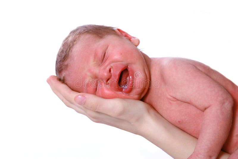 Screaming baby boy stock photo. Image of baby, hand, emotion 4134688