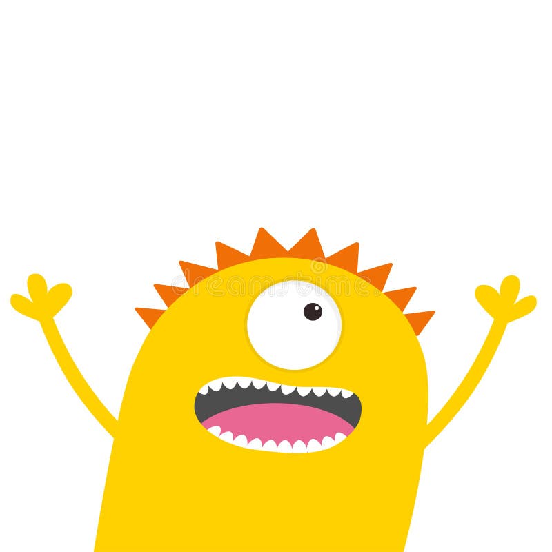Yellow Screaming Monster Silhouette In The Pocket  Hands 