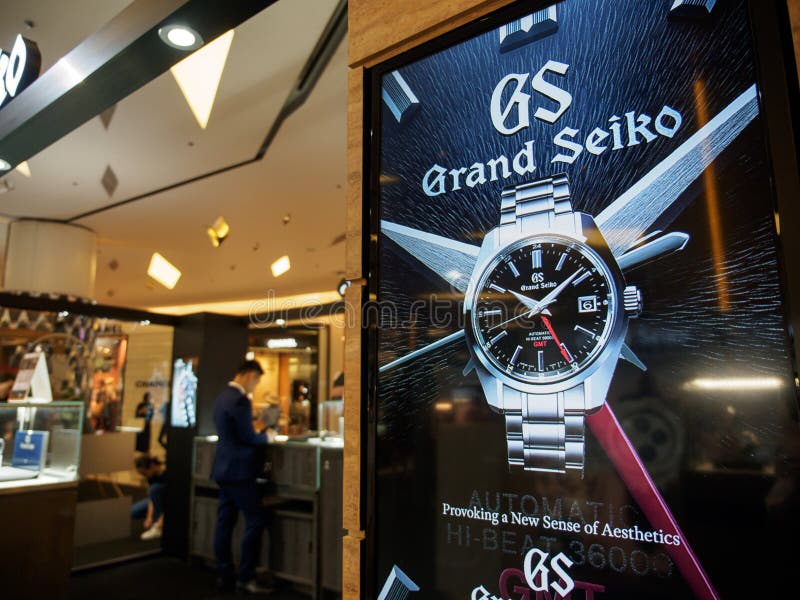 Screen with Grand Seiko Watch Model, Bangkok, Thailand Editorial Stock  Image - Image of commercial, paragon: 145433579