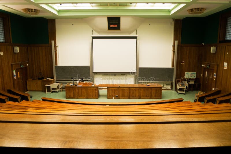 Screen in lecture hall