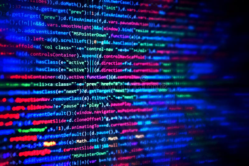 Screen with software developer code. royalty free stock images