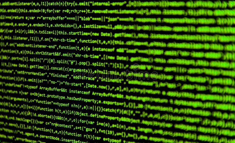 Screen with software developer code. Screen with software developer code on black. Development javascript code stock images, royalty-free photos and pictures