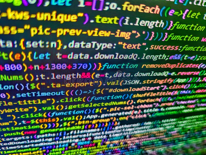 Screens concept design, Web working on computer, cloud information flow, Screen at workplace of modern programmer on networking stock images