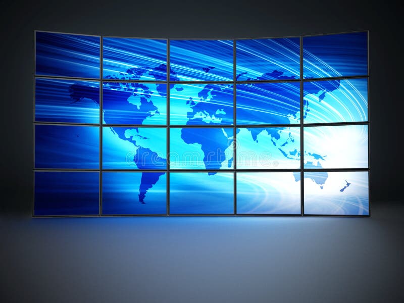 Video wall stock photo. Image of cinema, perspective 18466026