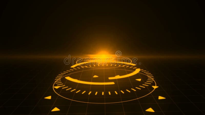 Screensaver futurista com holograma do código HUD Heads Up Display Scanner alto - digital do alvo da tecnologia lido para fora ilustração royalty free Screensaver futurista com holograma do código HUD Heads Up Display Scanner alto - digital do alvo da tecnologia lido para fora ilustração royalty free