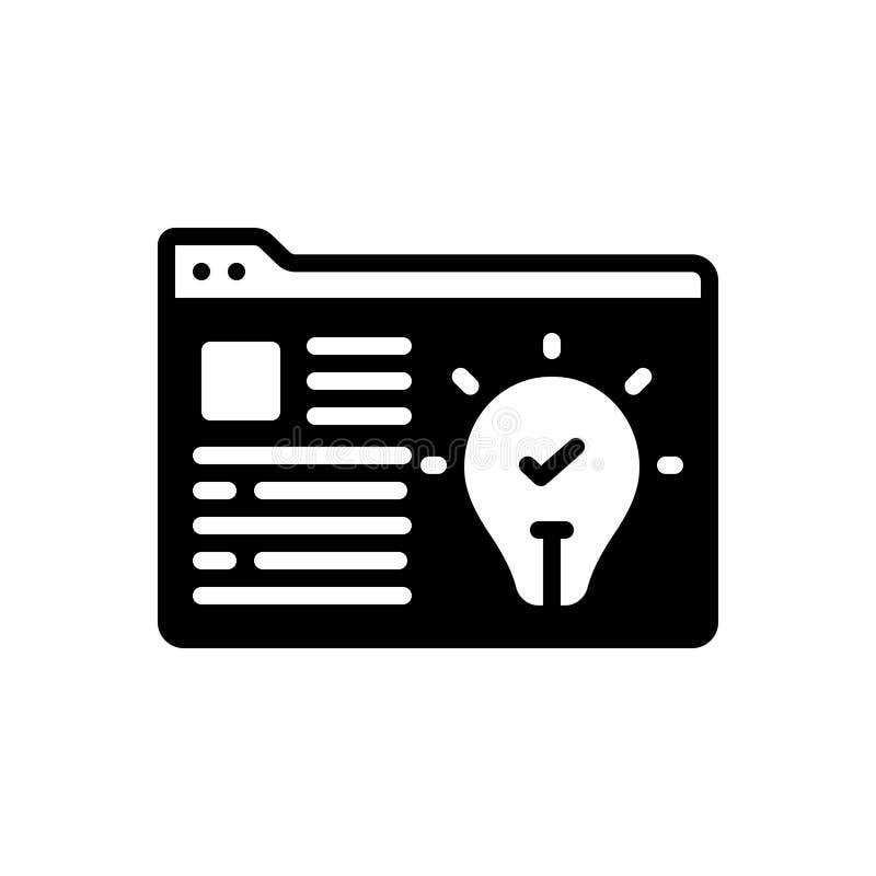 Black Solid Icon for Screenshots, Crop and Snip Stock Illustration