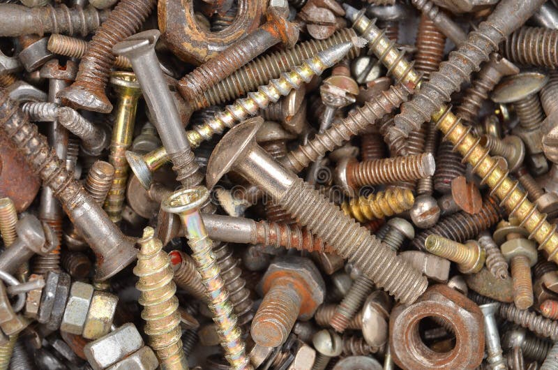 Screw, bolt and nut stock image. Image of nail, screws 150267525