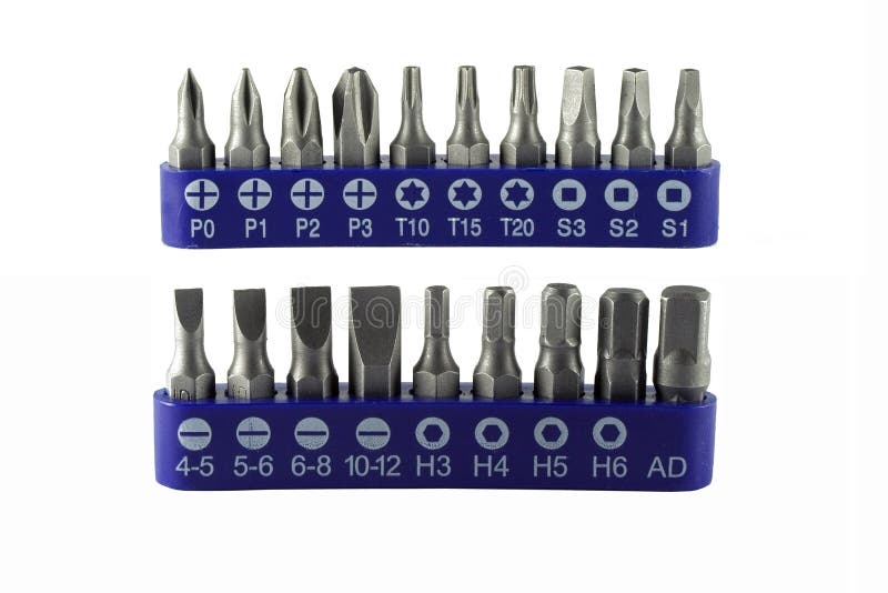 Screwdriver Bits royalty free stock photos