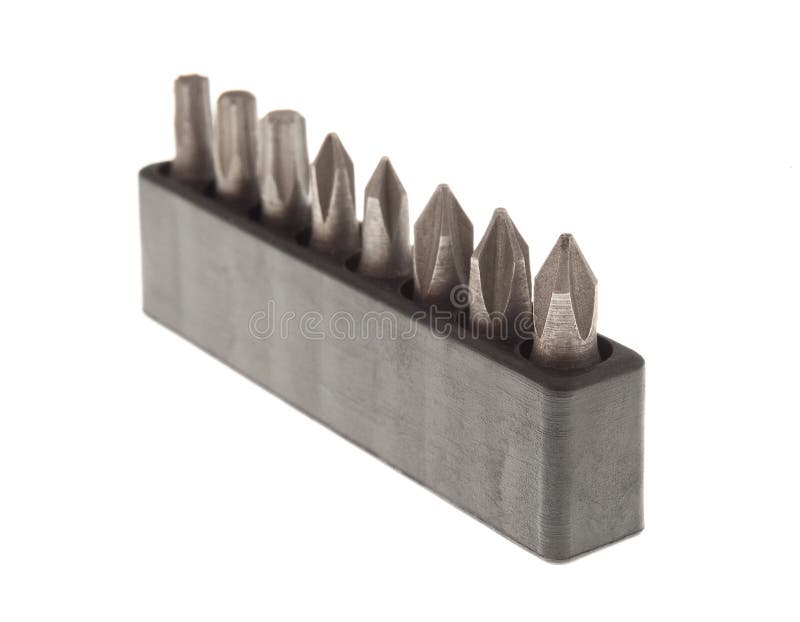 Screwdriver bits royalty free stock photo