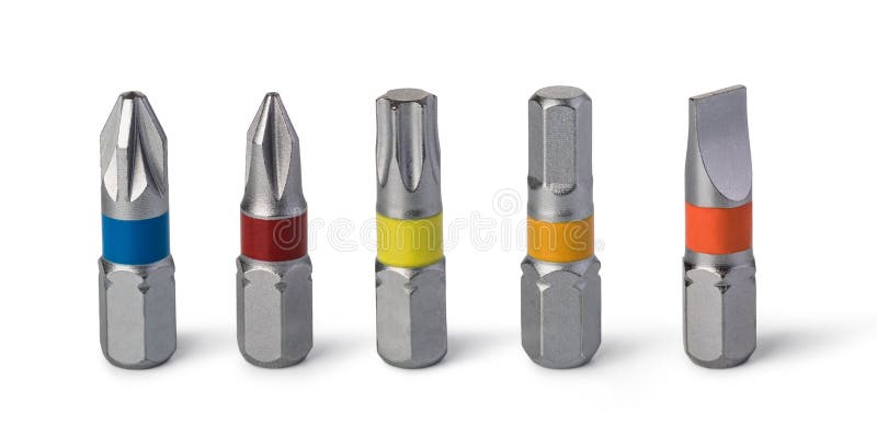Screwdriver bits stock photography