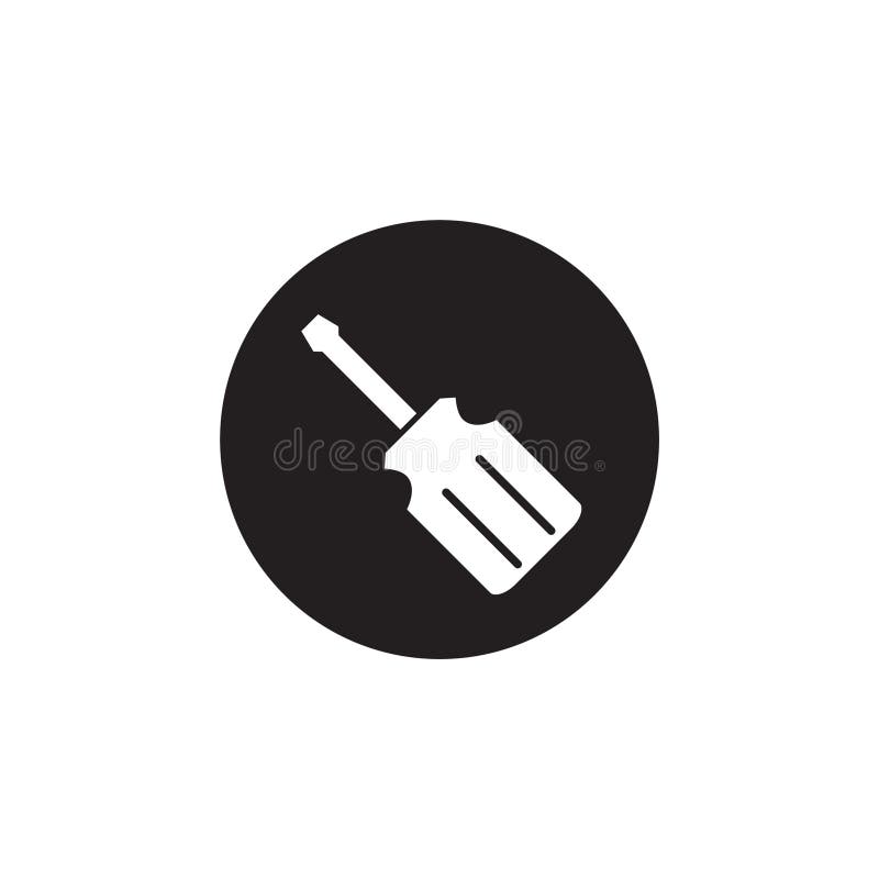 Screwdriver Icon Vector Logo Design Template Stock Vector