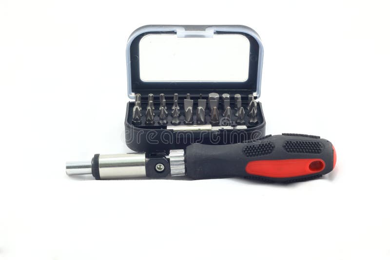 Screwdriver and Turning Heads. Stock Photo Image of work, tool 58759880