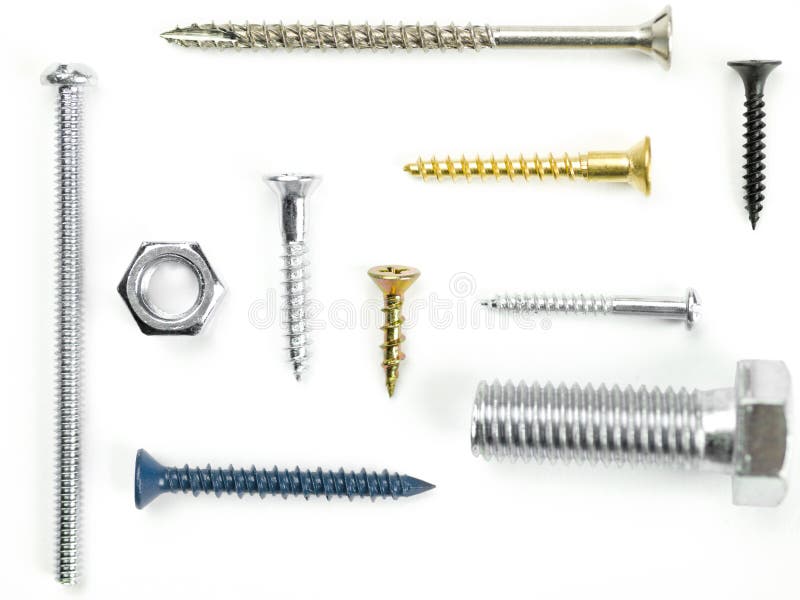 Screws and Bolts Together stock image. Image of hardware 48658463