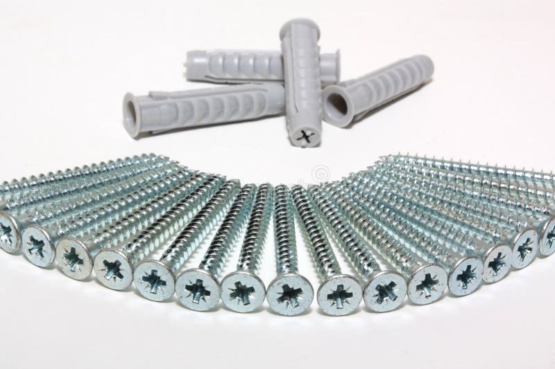 Screws and dowels stock image. Image of improvement, bolts 17700571