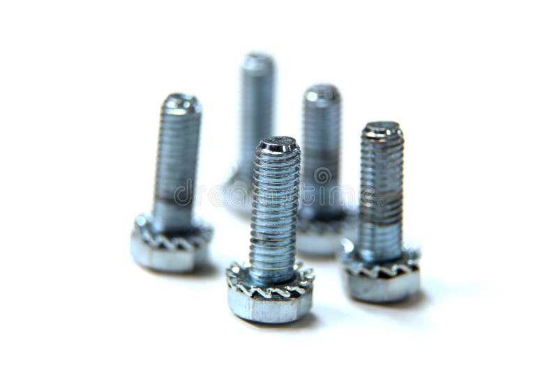 Screws with lock washers stock image. Image of closeup 36302727
