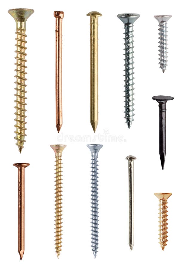 Screws and nails stock image. Image of rust, rusty, chrome 30211309