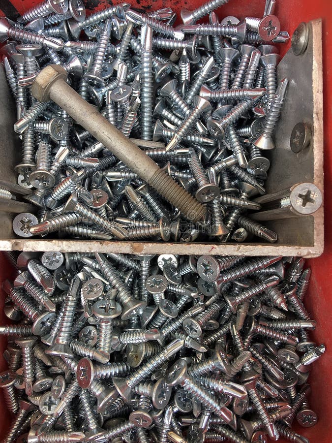 Screws and Nails in Tool Bag Stock Photo Image of factory, building 90543804