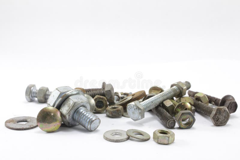Screws, Nuts, Bolts and Nails Stock Image Image of metal, closeup