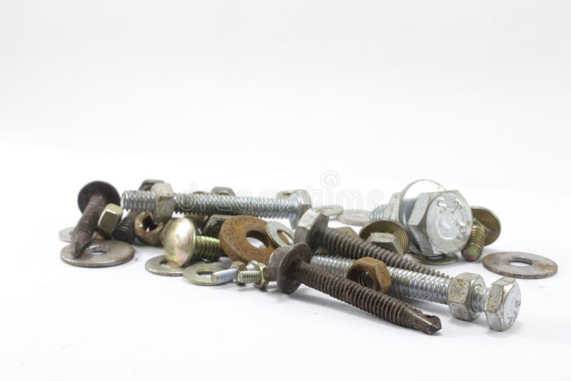 Screws, Nuts, Bolts and Nails Stock Image Image of design, group