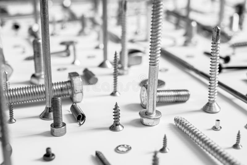 Screws and washers stock photo. Image of detail, mechanic 242791428