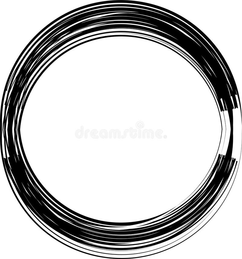 Scribble Circle Frame Jpg Image with Svg File Svg Vector Cut File for