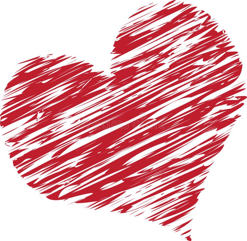 Scribbled Heart stock vector. Illustration of grunge ...