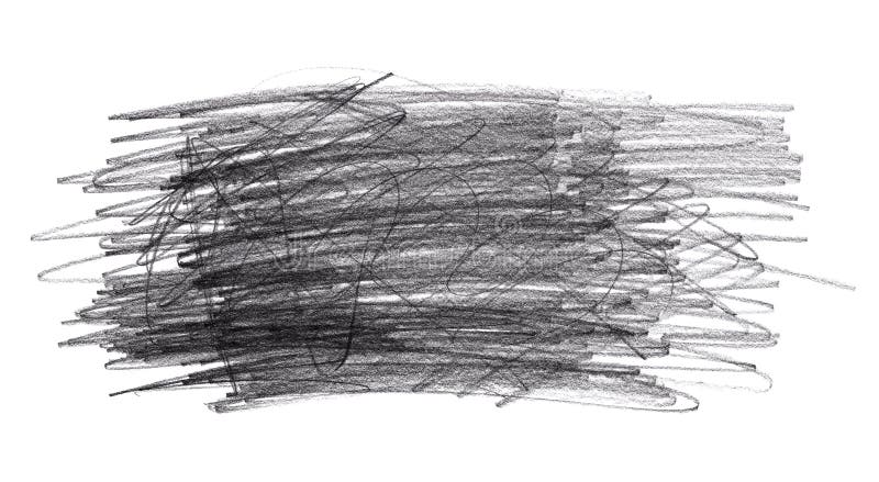 Scribbles doodle карандаша изолированные на белой предпосылке стоковое изображение