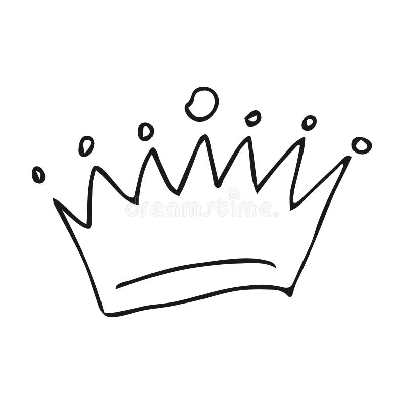 Simple Queen Crown Outline