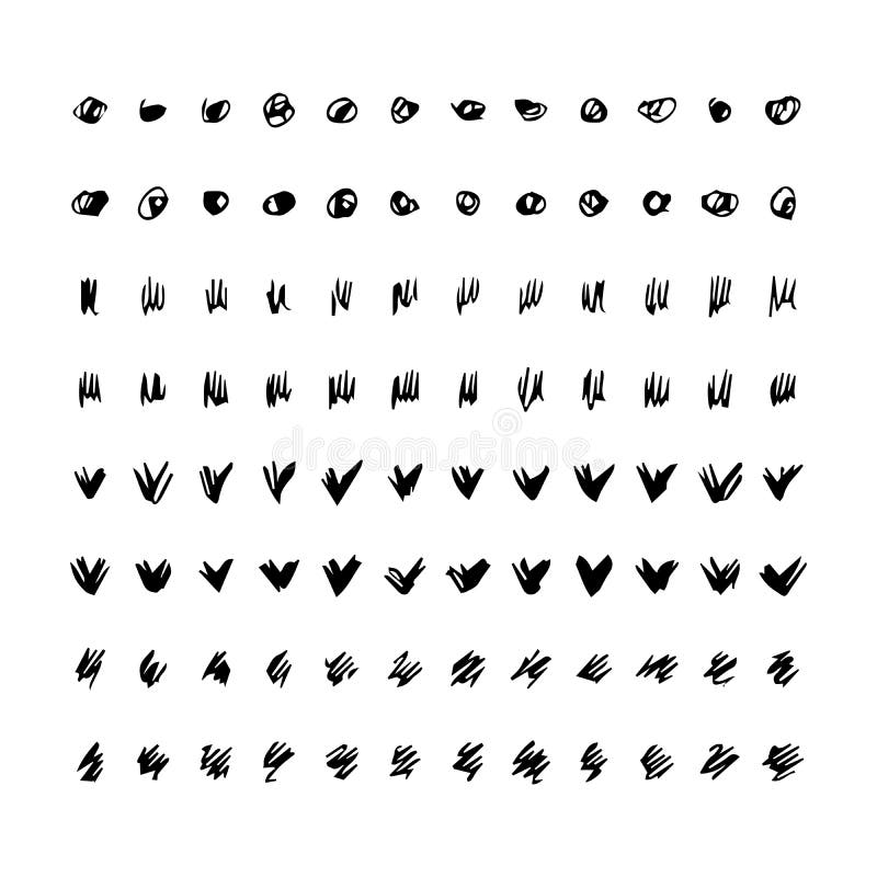 Download Set Of Doodle Style Various Marker Borders And Strokes ...