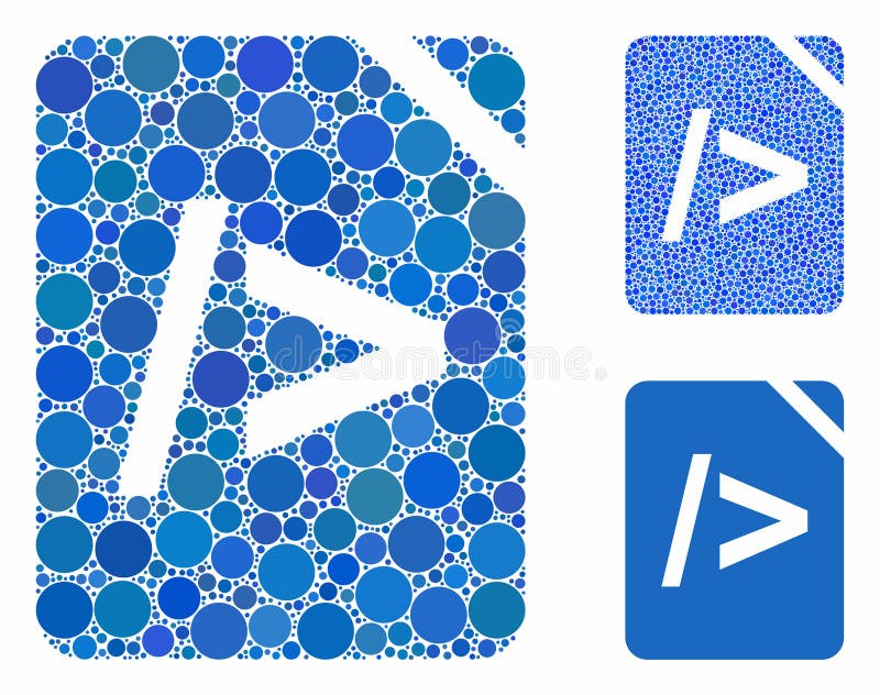 Script Code Mosaic Icon of Circles Stock Illustration Illustration of