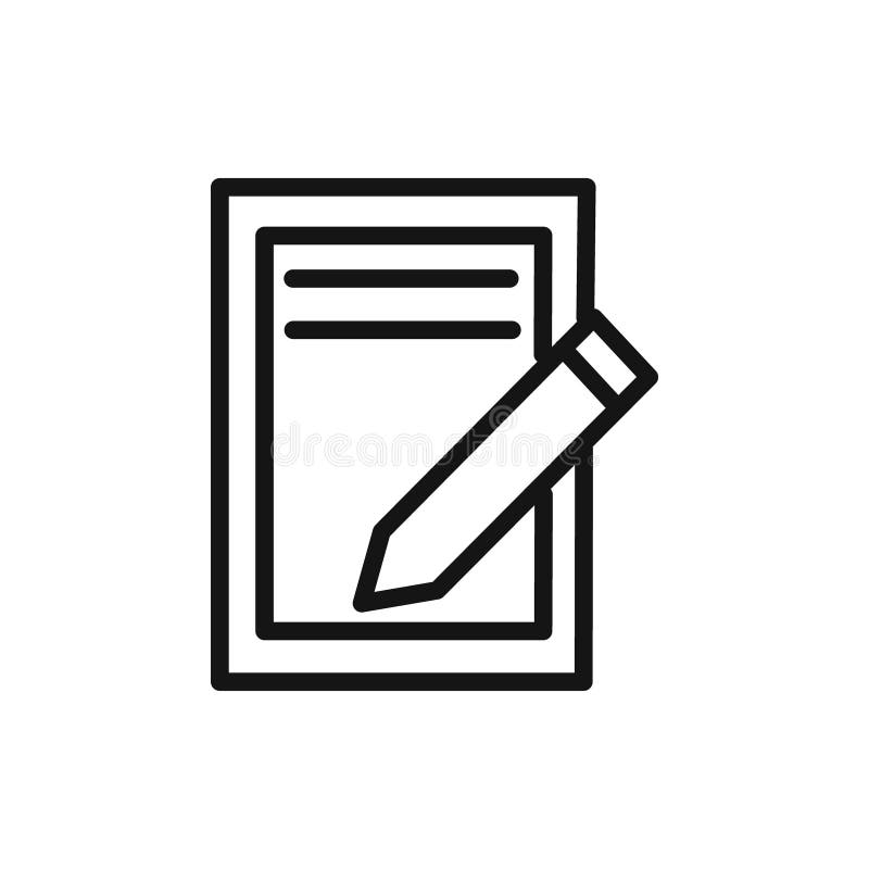 Script Icon Linear Vector Graphics Sign Stock Vector - Illustration of ...
