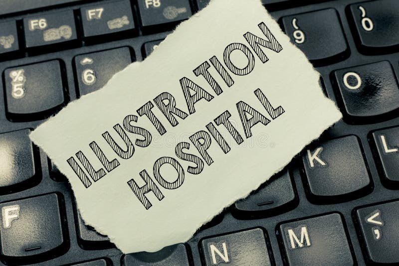 Scrittura concettuale della mano che mostra l'ospedale dell'illustrazione Arte applicata unica del testo della foto di affari del fotografie stock libere da diritti Scrittura concettuale della mano che mostra l'ospedale dell'illustrazione Arte applicata unica del testo della foto di affari del fotografie stock libere da diritti