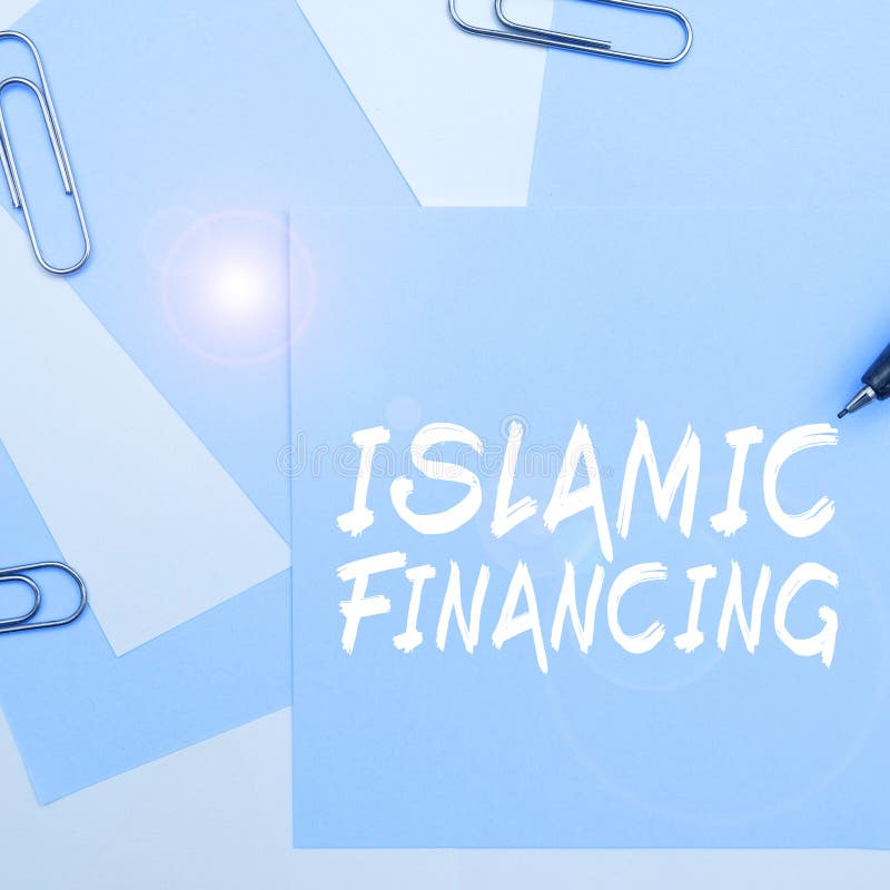 Conceptual caption Islamic Financing, Business idea Banking activity and investment that complies with sharia. Conceptual caption Islamic Financing, Business idea Banking activity and investment that complies with sharia