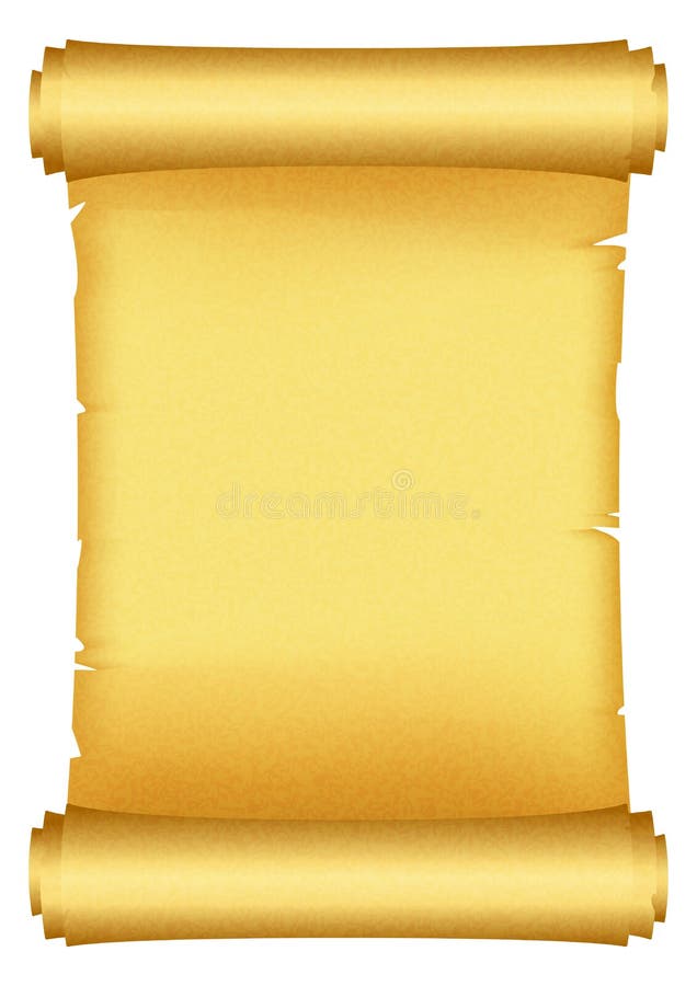 Vector illustration of old scroll. Empty treasure vectors