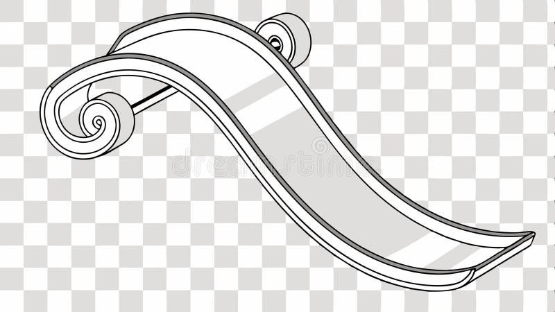 Scroll banner, vintage style vector design element Generative AI royalty free illustration