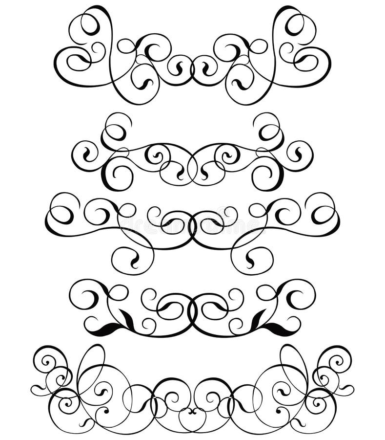 Scroll, cartouche, decor, vector