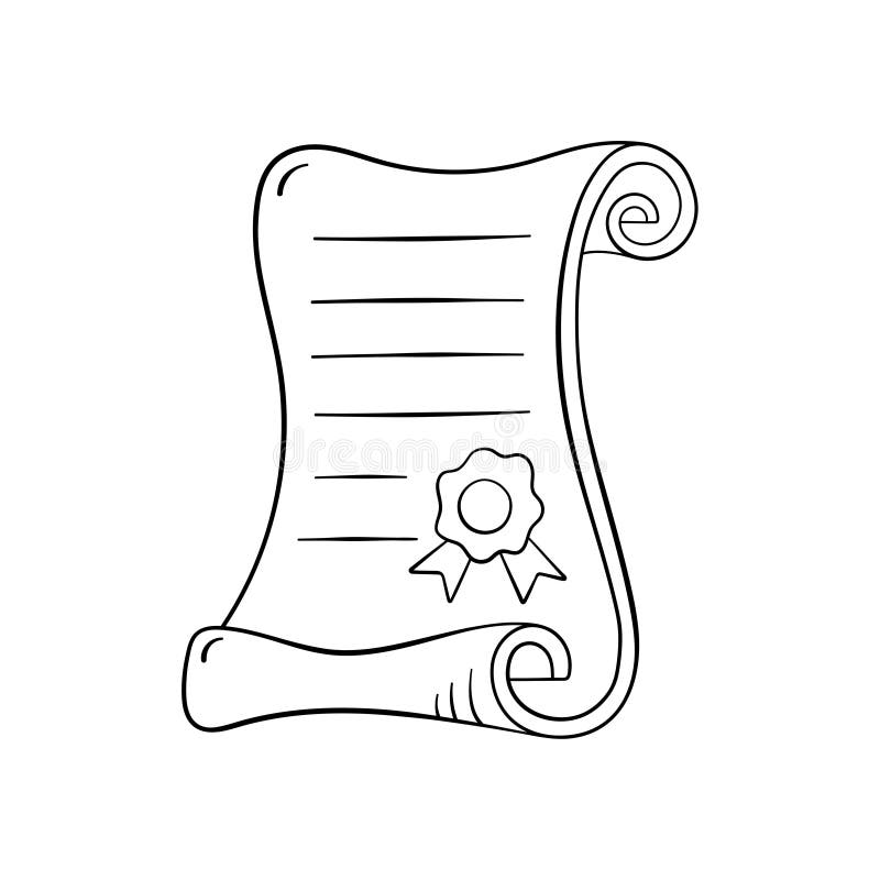 Premium Vector  Scroll frame in doodle style vector illustration