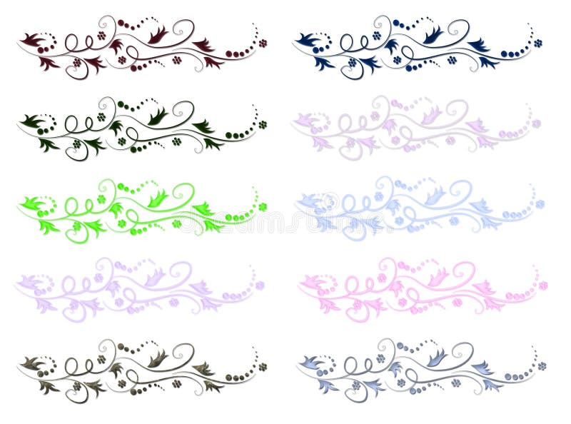 Scroll Floral Lines