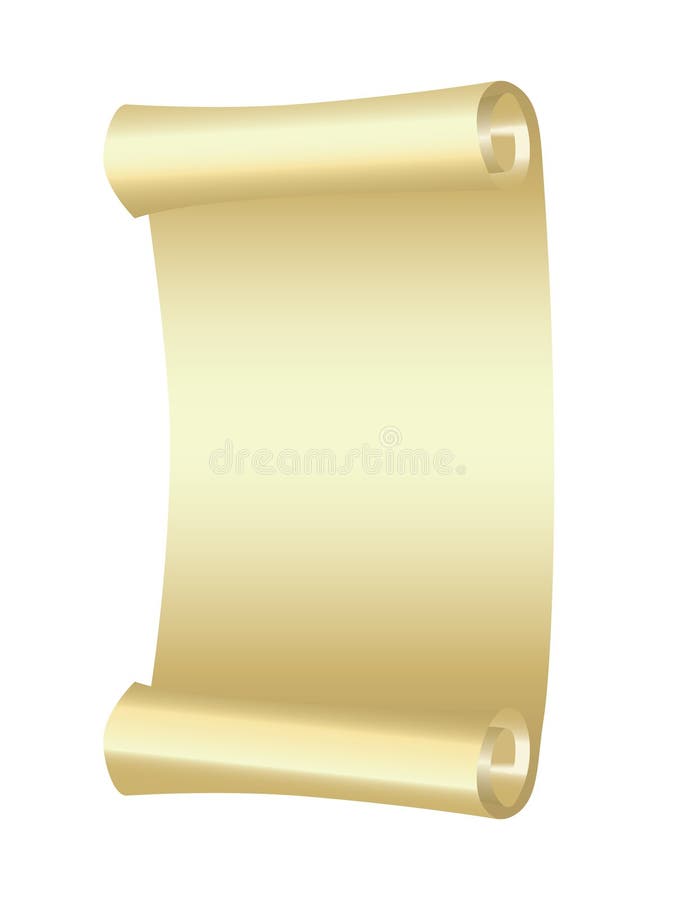 Scroll paper stock illustration