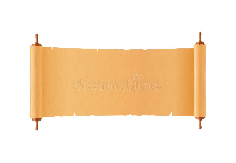 Parchment papyrus on white stock illustration. Illustration of papyrus