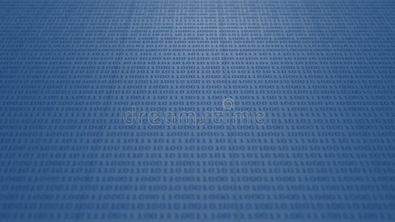 Scrolling blue binary code stock illustration