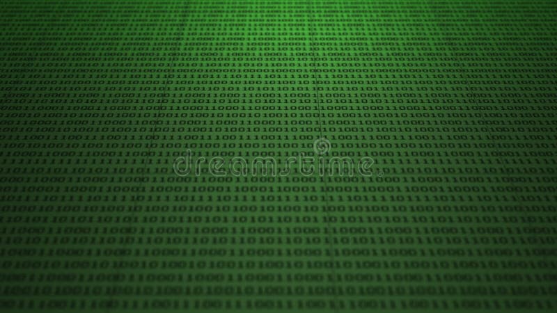 Scrolling green binary code stock illustration