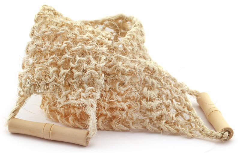 Scrubber a spalla in fibra naturale fotografia stock Scrubber a spalla in fibra naturale fotografia stock