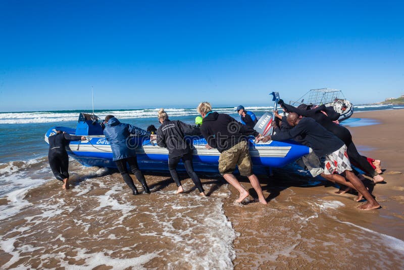 Scuba Dive Boat Crew Beach Launch