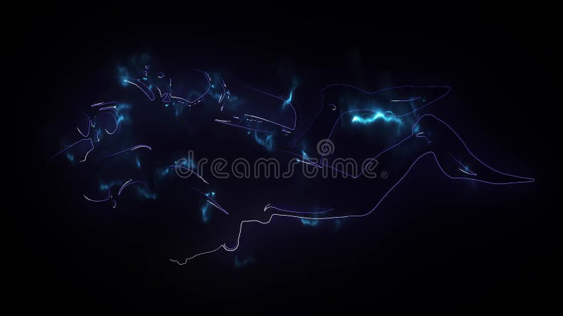 Scuba Diving neon icon. Elements of turizm set. stock illustration