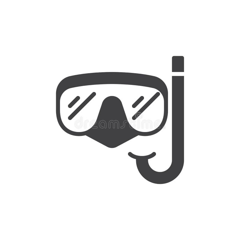 Scuba mask and snorkel icon vector