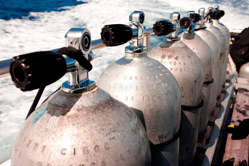 Scuba Tanks stock photo. Image of serial, motion, depth 18157094