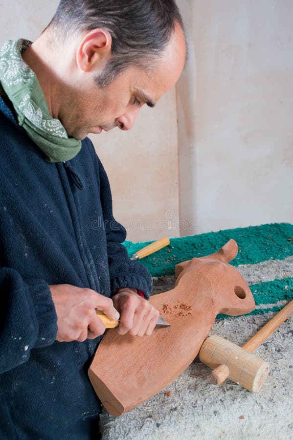 Sculptor stock image. Image of skilled, grinding, male 18680565