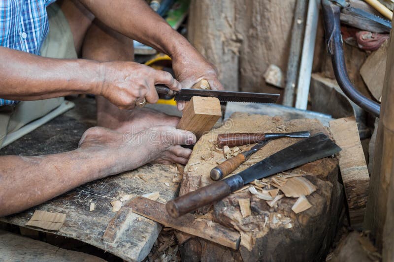 Sculptor Man Hand with Him Job Stock Image Image of making, work