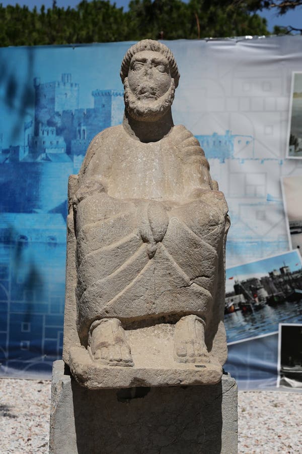 Sculpture in Bodrum Castle, Mugla City, Turkey. Sculpture in Bodrum Castle, Mugla City, Turkey